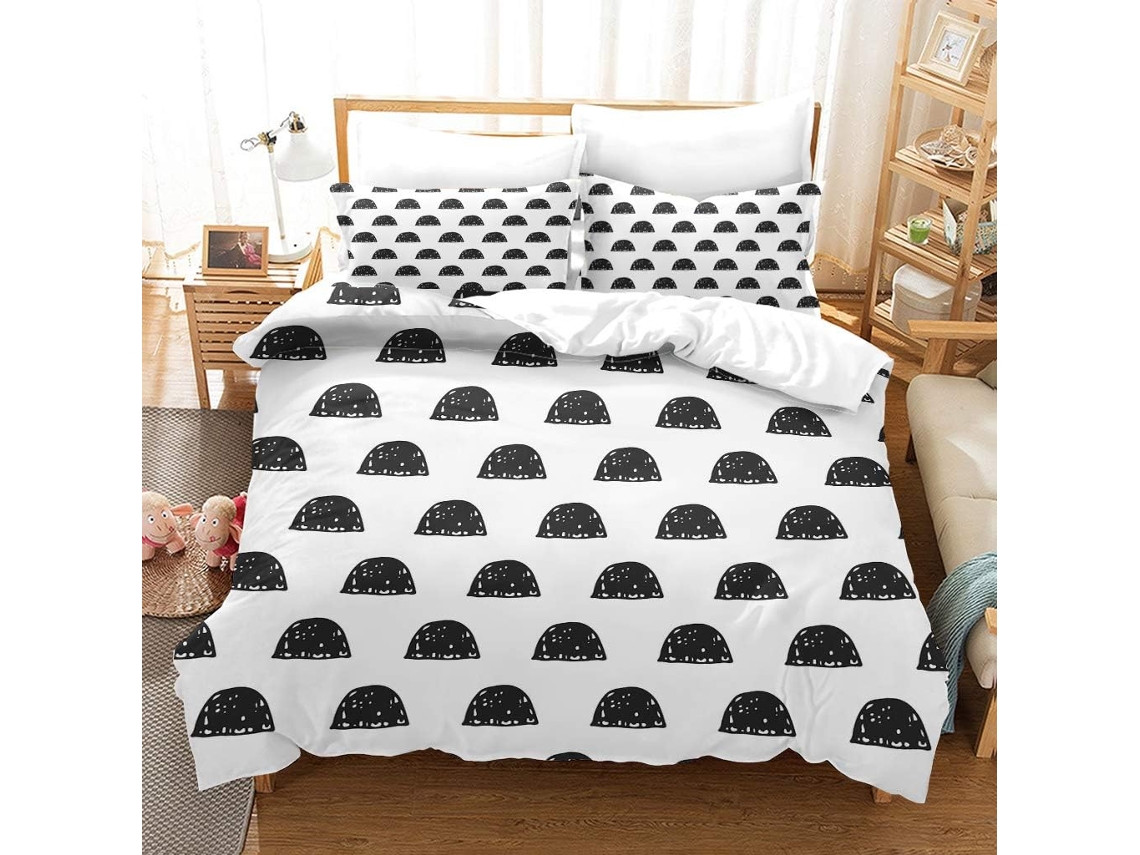 Capa de Edredom com Impressão 3d em Microfibra Fronha 240x260cm, 240 X 260 Cm