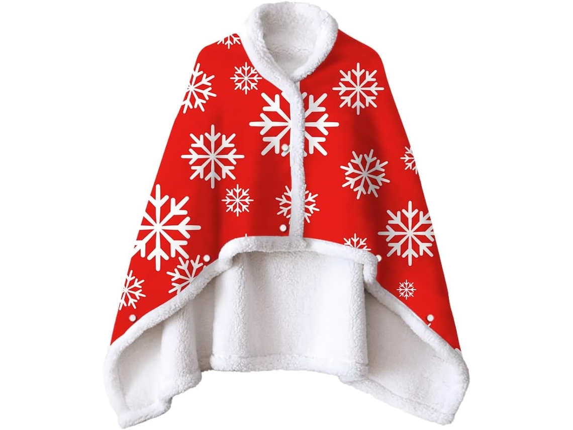 Manta de Lã Sherpa Fansu Xale Grossa e Macia para o Inverno com Botões Quente Microfibra Adultos Crianças 130x