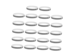 Conjunto de 40 pulseiras de silicone Homoyoyo Xadrez marrom e branco, pulseiras esportivas para festas de aniversário.