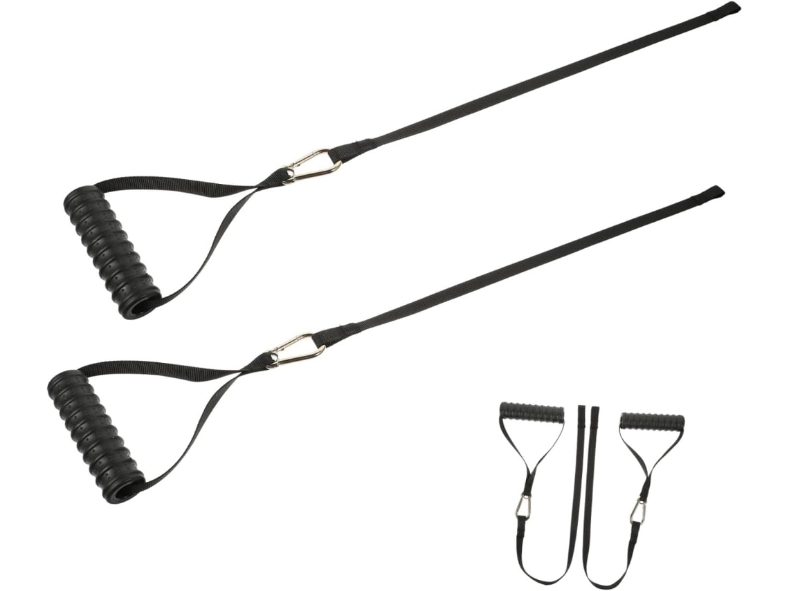 Barra De Força Para Máquina Cabo Fitness Com Faixa Ergonômica Nylon E Pega Em Tpr, Ideal Exercícios Musculação