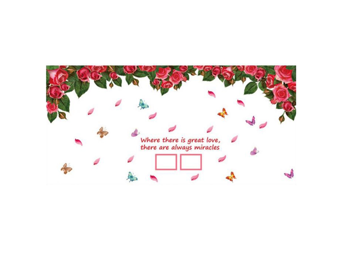 Adesivo Parede Vinil Rosa Romântico LAXISCREED