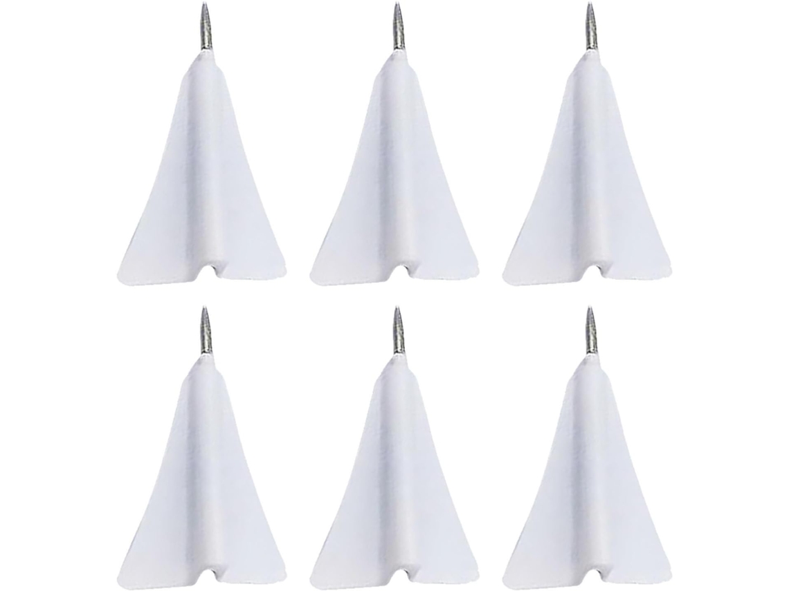 Conjunto De 6 Tachinhas Pequenas Genéricas Em Abs E Aço, No Formato De Aviões Papel Coloridos Substituíveis E Com Função