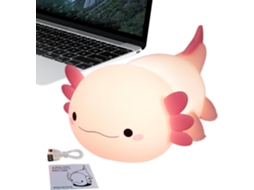 Luminária De Silicone Em Formato Axolote, Com Desenho Animado Um