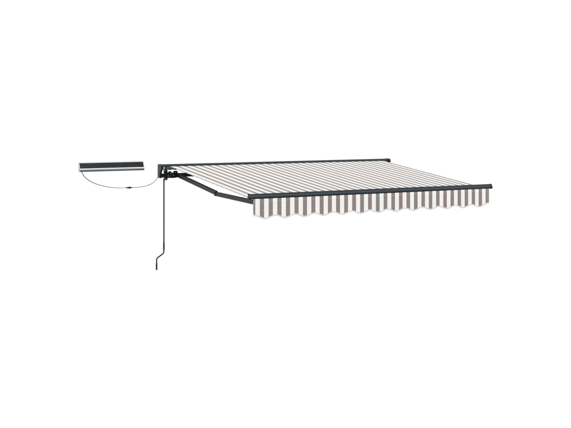 Conjunto 1 Toldo Retrátil Elétrico Vidaxl Antracite Alumínio (3,5 X 2 M)