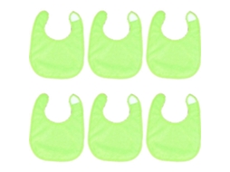 Conjunto De 6 Babadores Impermeáveis ​​para Bebê Menina, Babador De Algodão Felpudo, Malha Lisa, Babadores Para Alimentação Infantil - Menina