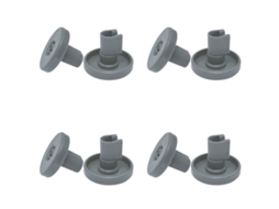 Conjunto de 8 Rodízios AQUAFORGE, compatíveis com Aeg, Privileg, Zanussi, para Cesto de Lava louças