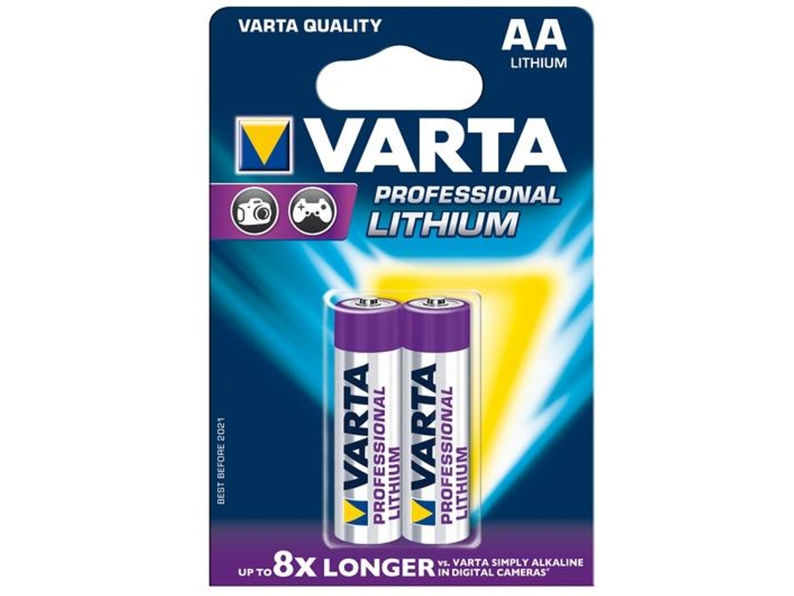 Varta 2X 1.5V 6106 Bateria Descartável Aa Lítio