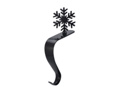 Meias Natal Ganchos Pretas Flocos Neve (LxAxP cm)