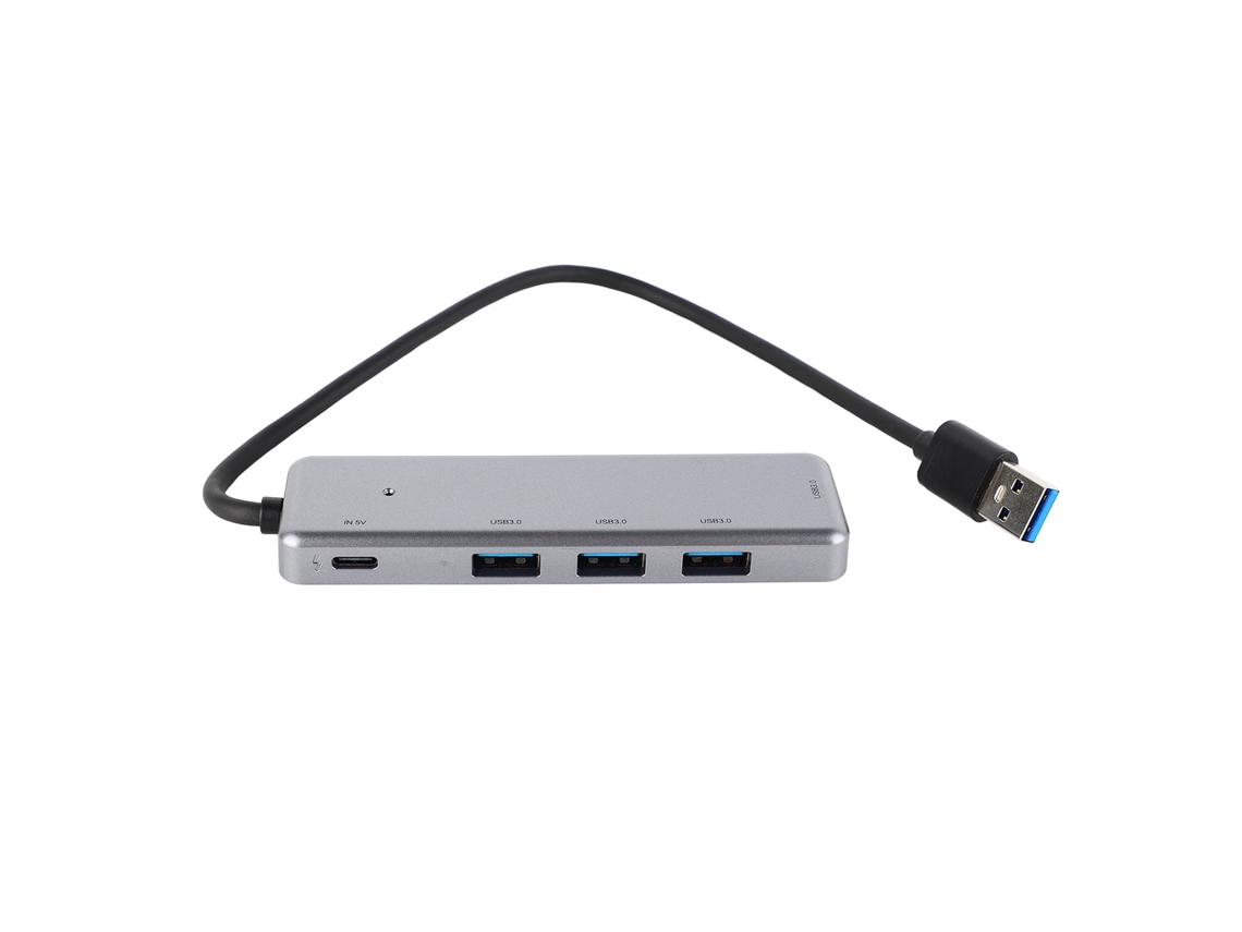 Hub Usb Portátil 5 Em 1 Com 4 Portas Usb 3.0 E 1 Porta Usb C Aquaforge
