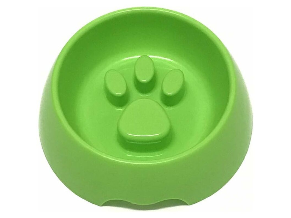 Tigela para Animais de Estimação com Estampa de Patas de Cachorro, Ideal para Alimentação Lenta e Segura Contra Engasgos. para Cães e Gatos AQUAFORGE