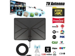 Antena de TV interna poderosa, antena HDTV digital com amplificador HDTV 4K de 1180 milhas, antena de TV interna poderosa UHF/VHF S/MARCA