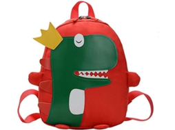 Mochila De Dinossauro Para Crianças - Saco Escolar Divertido - Vermelho