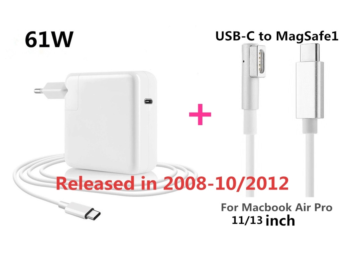 Lurelia Carregador Para Portátil A1718 A1882 Usb-c 61 W Para Apple Macbook Pro 13 M1 A1718