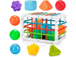 Brinquedos 6 12 Meses, Cubo Montessori 1 Ano Com Bolas De Blocos Sensoriais, Desenvolve Habilidades Motoras, Jogo Máx. Aquaforge
