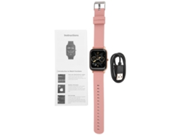 Pulseira Inteligente Ip67 Monitoramento De Sono E Fitness Tela 1.69in Controle Tático Rosa