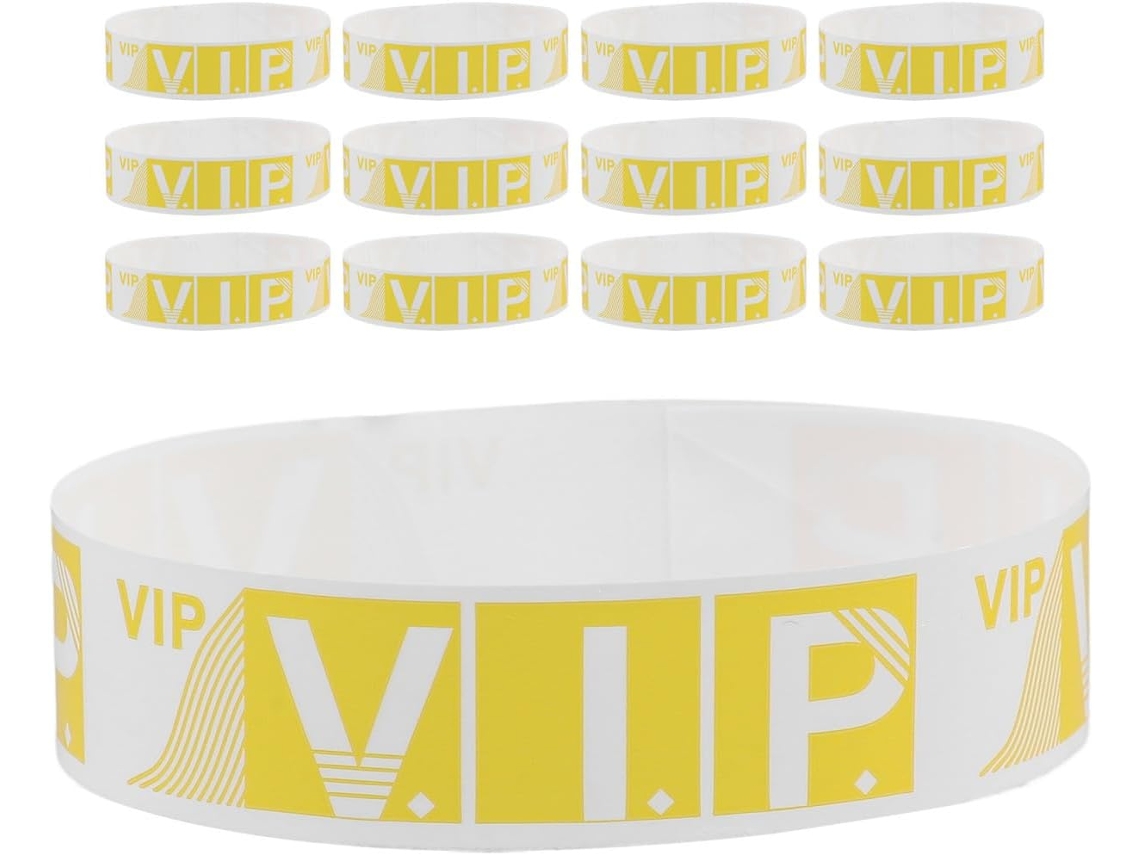 Coheali 100-pulseiras Vip Impermeáveis Para Shows E Exposições, Ajustáveis E Confortáveis