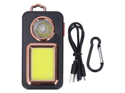2026 lâmpada de Trabalho Cob Usb Recarregável Multifuncional Led Dourada Portátil Solar para Camping Ao Ar Livre