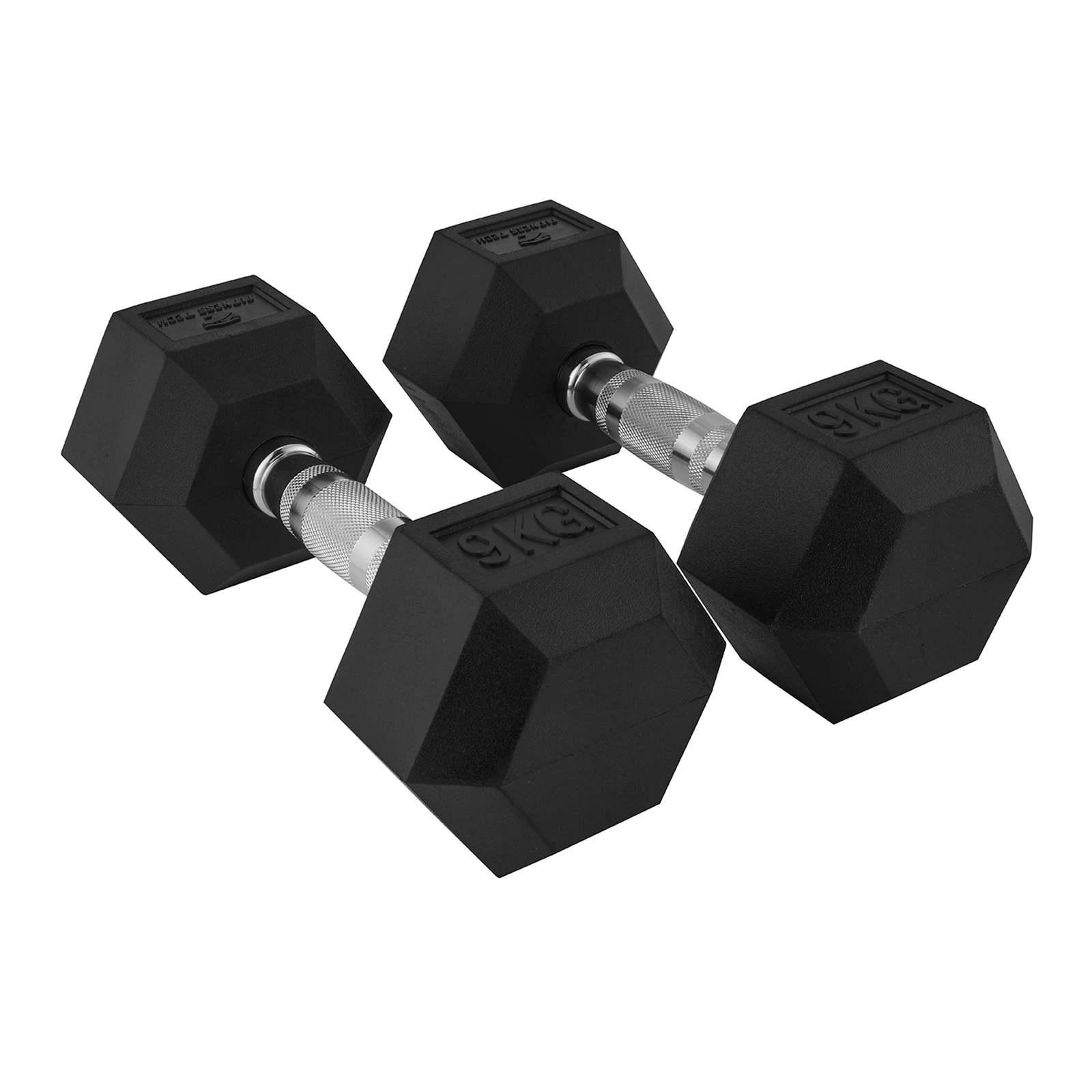 Halteres Hexagonais 9kg Fitness Tech Conjunto Com 2 Unidades