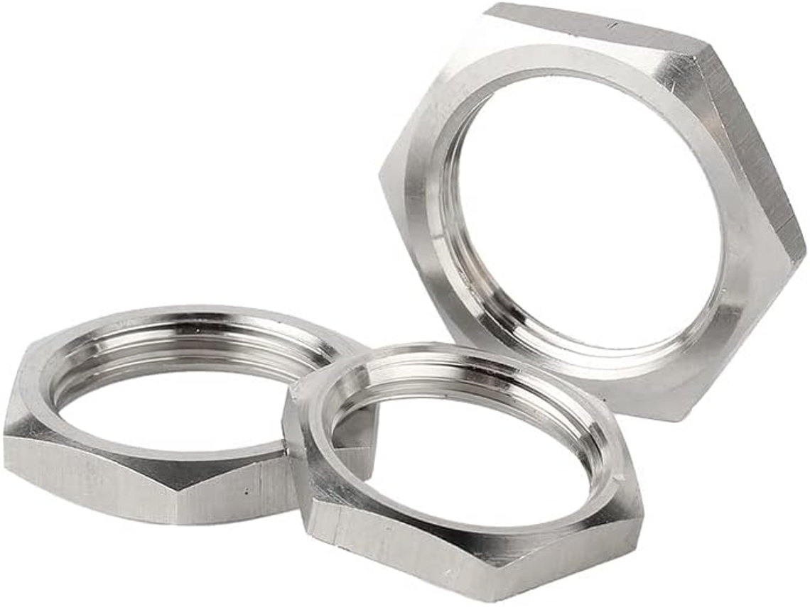 Conjunto De 5 Porcas Sextavadas Em Aço Inoxidável 304 Para Conexões Tubos, Tamanhos M8, M10, M12, M14, M16, M18, M20