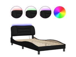 Bed Frame, Bed Frames Vidaxl Preto Tecido (100 X 200 Cm)
