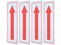 Conjunto De 4 Placas De Sinalização Em Liga De Alumínio, Indicando As Direções Esquerda E Direita.