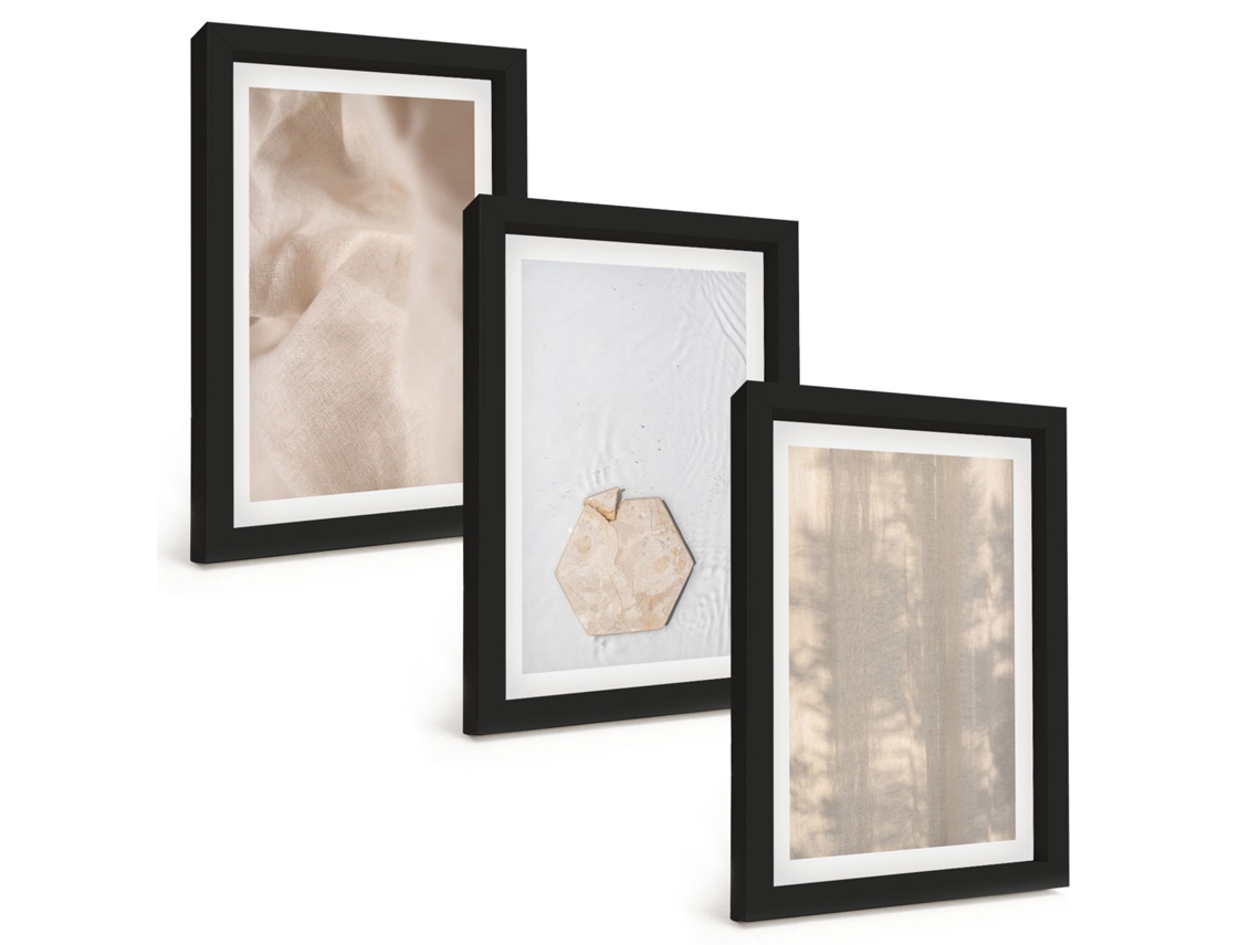 Composição De Quadros Texturas Sutis Da Natureza Boho Espelharte (3 Peças 20x30 Cm)