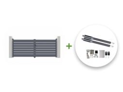 Pack portão de batente elétrico VOGEL 3,5m H.140cm + ranger b150