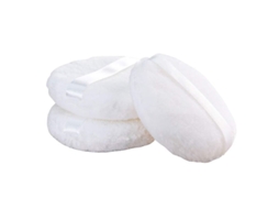 Puff de Algodão Puro para Base em Pó, Tamanho Normal 3 Polegadas com Cinto, Ideal para Pó Solto Mineral