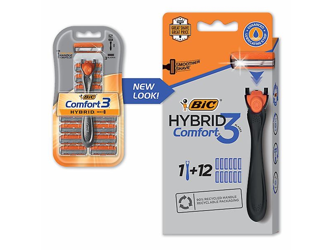 Aparelho De Barba Bic Comfort 3 Com Recargas