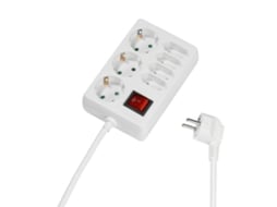 Extensão 3T VIVANCO /4 EU Com Interruptor 1.4M (Branco)