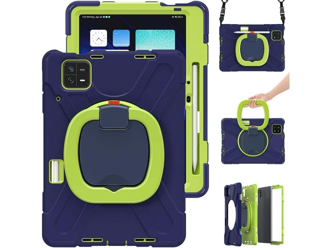 Capa Para Tablet Lurelia, Compatível Com Xiaomi Pad 5/5pro 11 (amarelo, Verde, Pc, Dobrável Com Suporte, Suporte Giratório