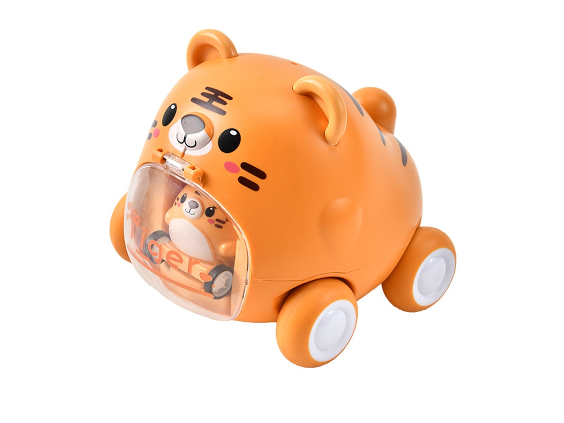 Rebe-brinquedos De Carros De Catapulta Interativos Animais Cômicos Potência Por Fricção Inercial Presente Para Crianças Meninos Meninas Tigre Padrão