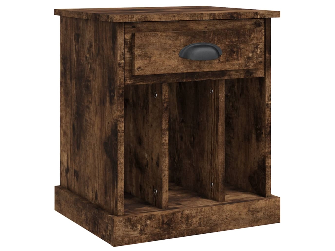 Bedside Cabinet, Bedside Cabinets Vidaxl Marrom Madeira Processada (n/a)