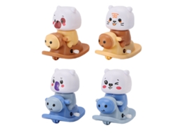 Primerox 4 Pack Brinquedos com Mola Animais Interativos Educativos para Bebês e Crianças