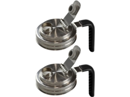Tampa SFUSHOS de aço inox, resistente à ferrugem, com bico para bebidas