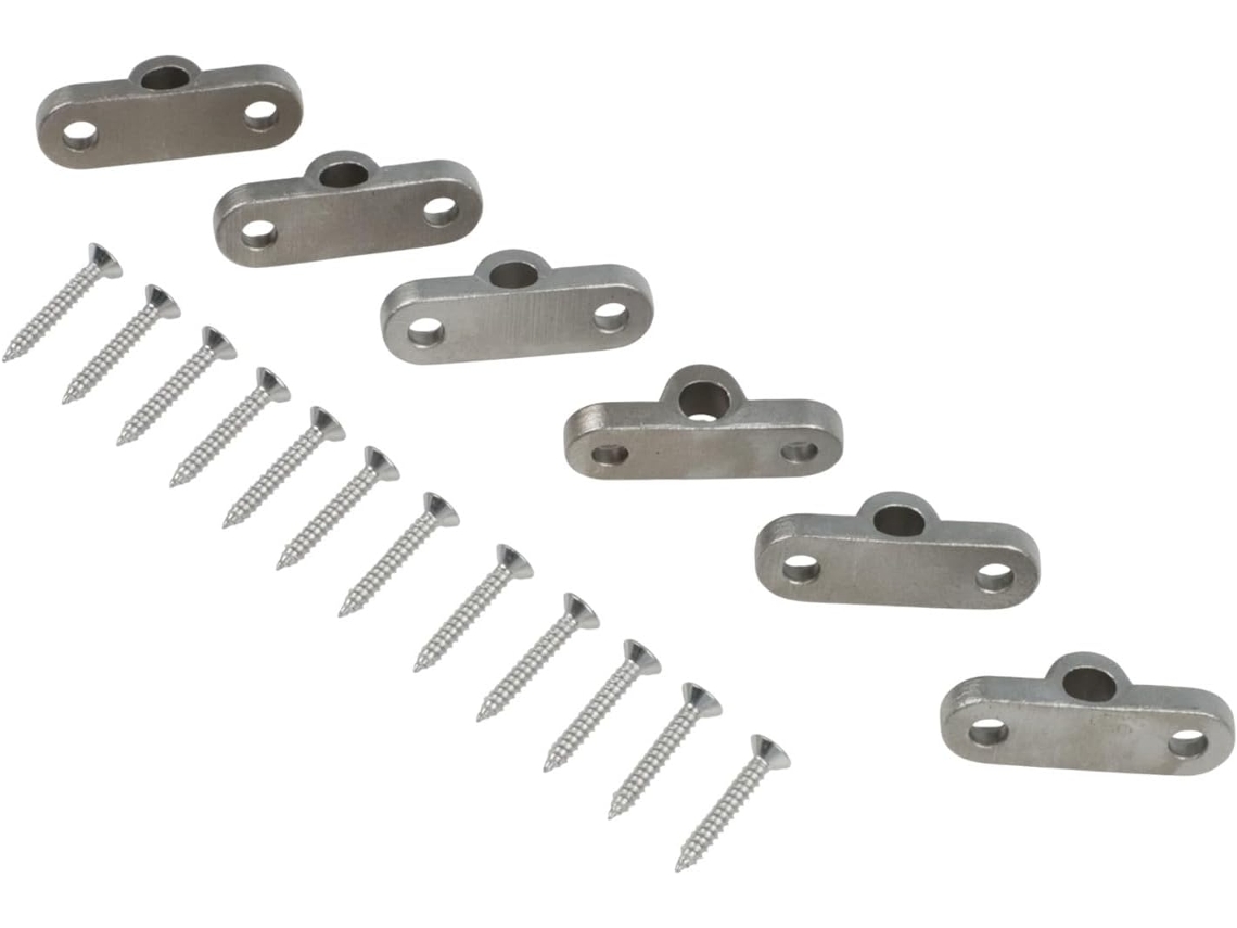 Conjunto de 6 Toldos Ilhós Aço Para Inox, Verticais 44 Mm Com