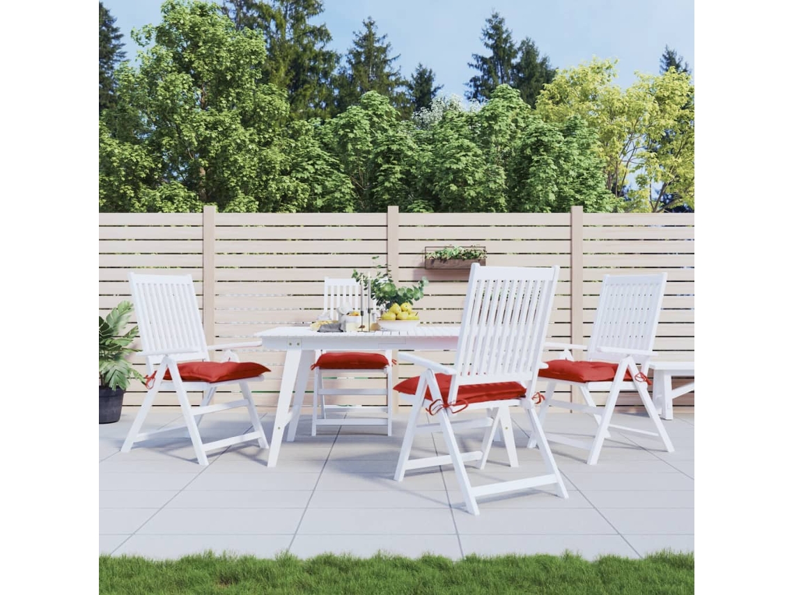 Vidaxl Almofadões Para Móveis De Paletes 4 Pcs Tecido Oxford Vermelho