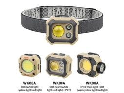 Wk08abikight Lanterna Cabeça Multiângulo Cob Visor Eletrônico Temperatura Cor Ajustável Trabalho Magnética Ip Pesca Reparos Leitura