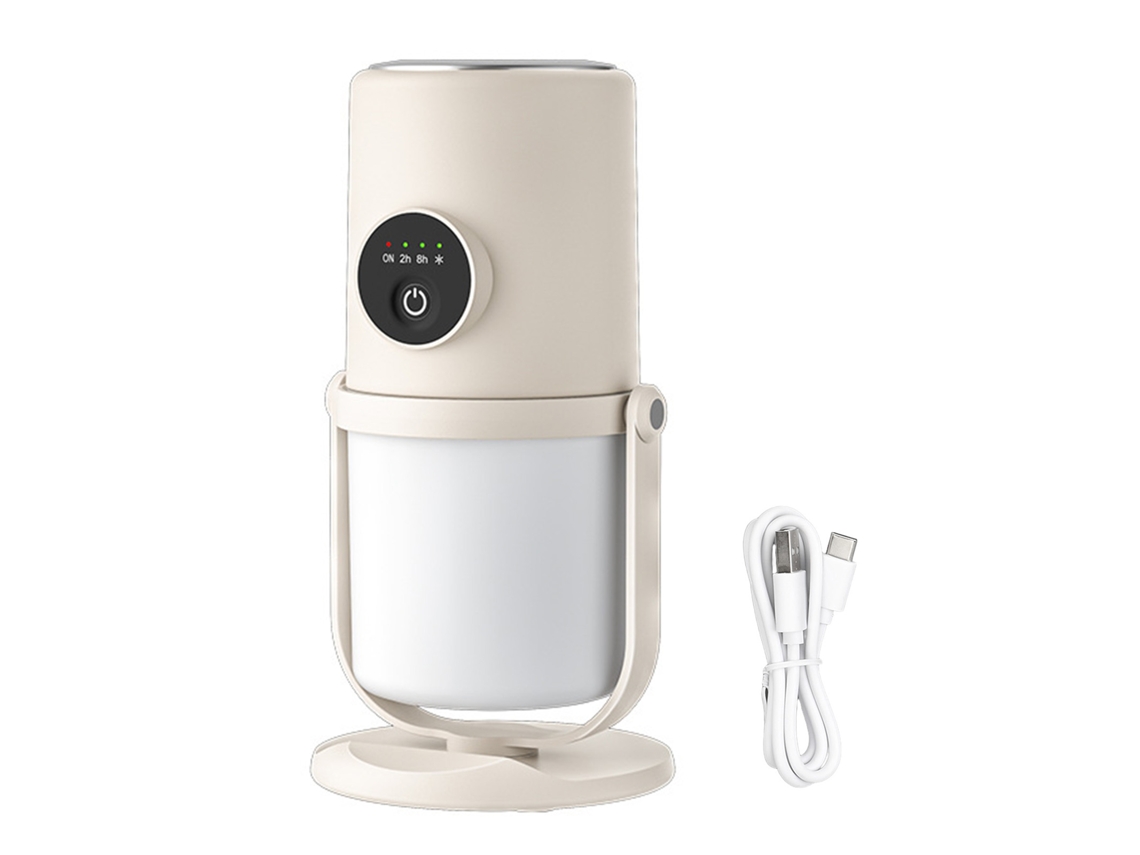Humidificador USB de mesa recarregável 300ml modos de névoa silencioso bege para quarto escritório S/MARCA