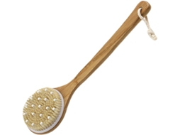 Escova De Massagem Com Cabo Longo Antiderrapante 40cm, Escova Esfoliante Corporal Em Ppr Com Cerdas Macias Para Massagem