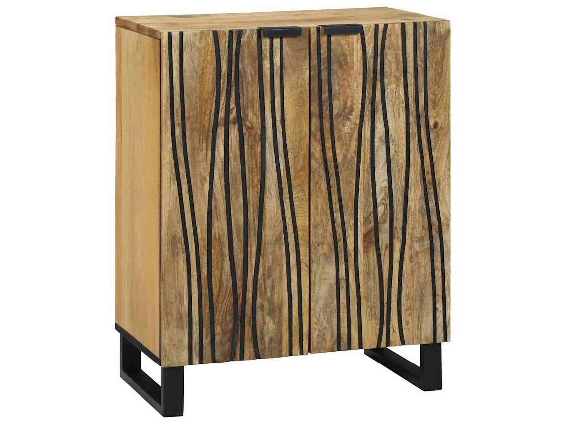 Vidaxl Buffet Natural 60 X 33,5 X 75 Cm Madeira De Manga Maciça