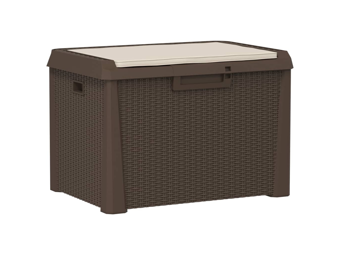 Caixa de Armazenamento VIDAXL Marrom Polipropileno (73x50.5x49.5 cm)