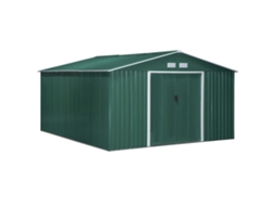 Abrigo de Jardim Aço galvanizado e PP cor Verde 340x386x200cm OUTSUNNY