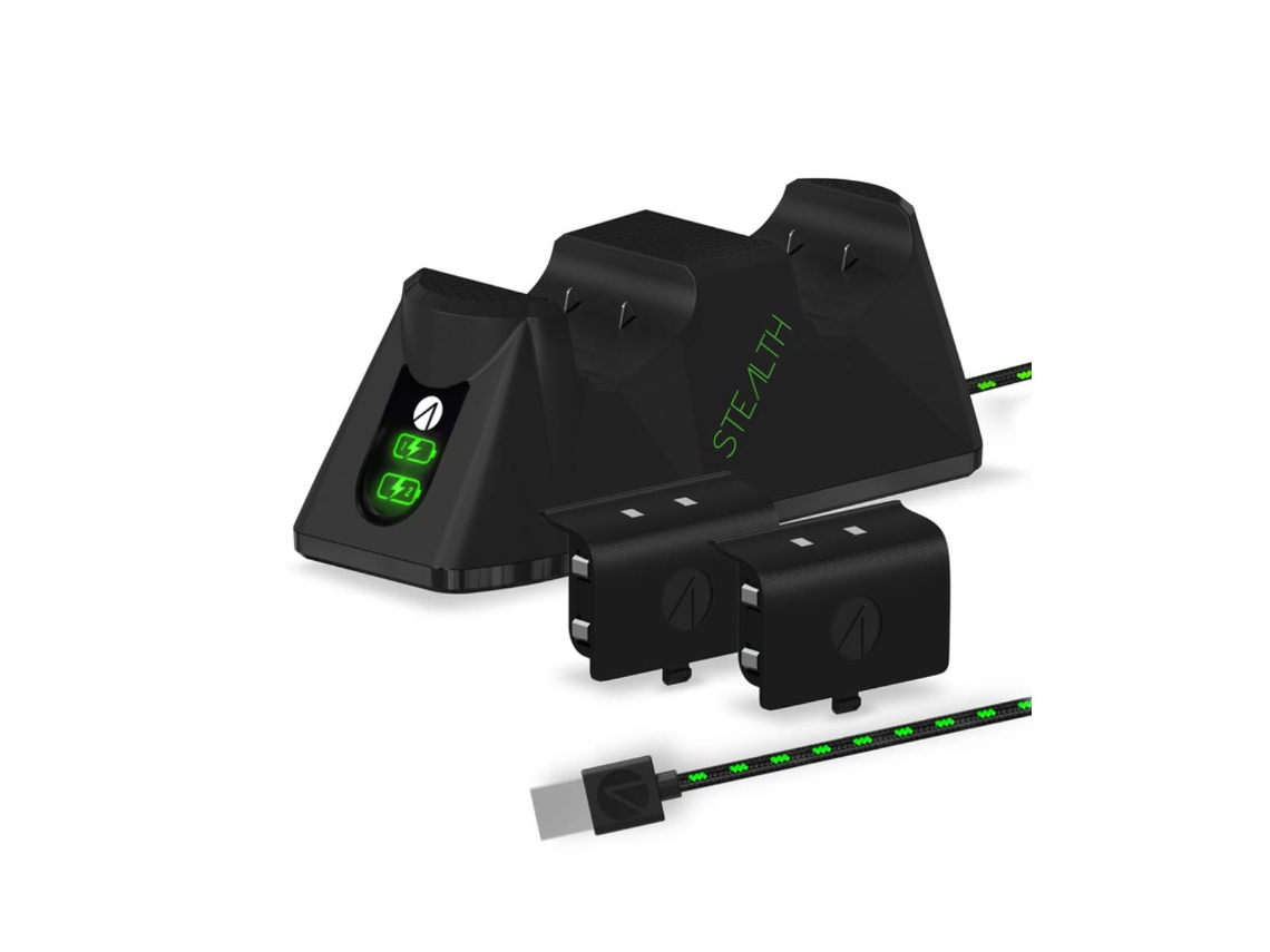 Estação de carregamento para controle do Xbox Series X/S com USB-C duplo, preto discreto