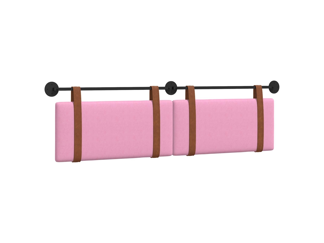 Conjunto 1 Cabeceira Suspensa Vidaxl Rosa Couro Sintético (170 X 55 X 5 Cm)