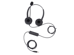 Fone De Ouvido Usb Com Microfone Para Pc E Office