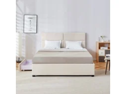 Cama de Casal STREIGHTEX Hamilton (200 x 160 cm  - Estrado e Colchão Não Incluidos - Creme)