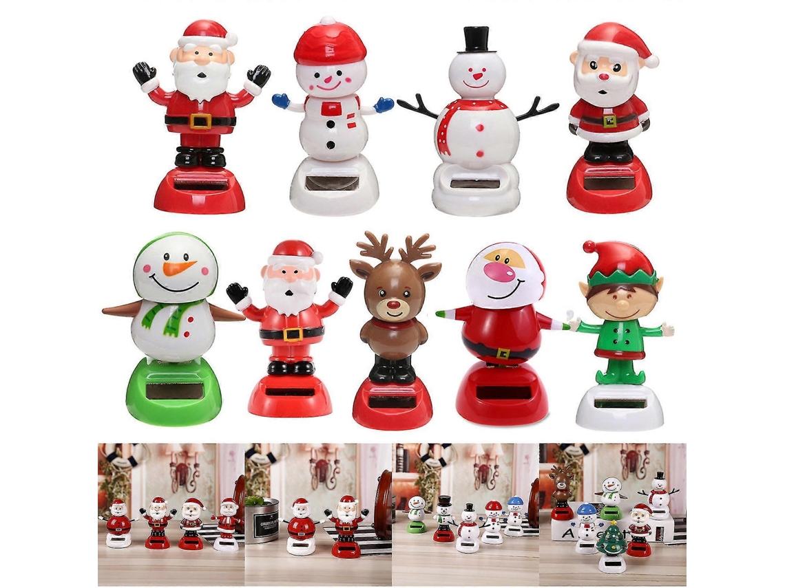 Enfeites De Dana Movidos A Energia Solar Rvore De Natal Boneco De Neve Papai Noel Elk Balanando Animado Danarino Brinquedo Hengjian