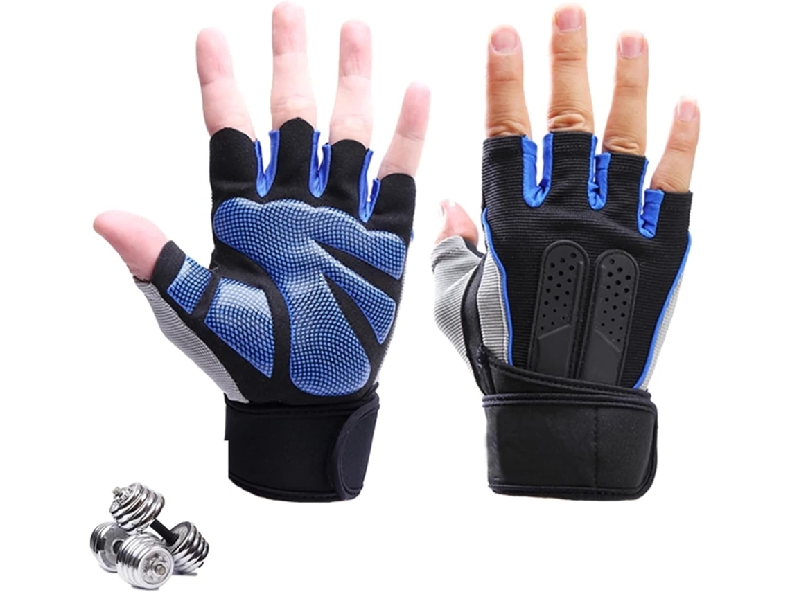 Luvas De Fitness Sem Dedos, Luvas Esportivas Para Atividades Ao Ar Livre Homens, Suporte De Meio Dedo, Para Treinamento