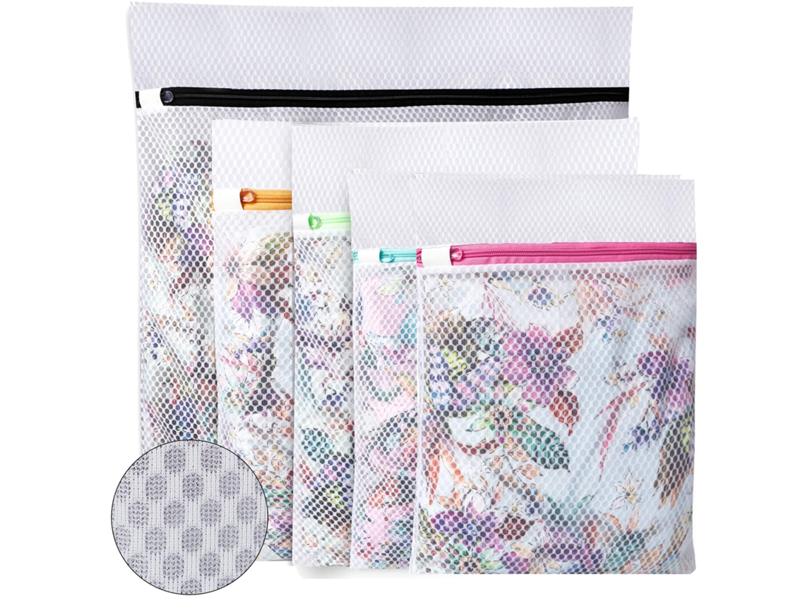 Sacos de Lavanderia em Formato Favo Mel com Acabamento Cera Cor para Guardar Ou Lavar Blusas Delicadas, Meias BRILVIBERA